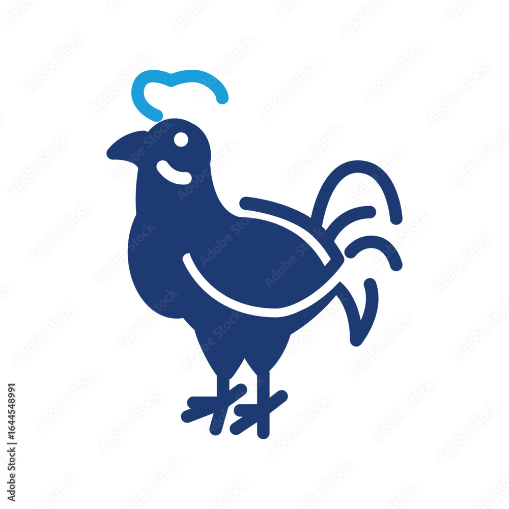 Fototapeta premium rooster colored icon vector design good for web or mobile app