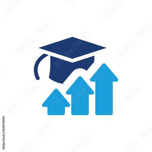educational growth colored icon vector design good for web or mobile app