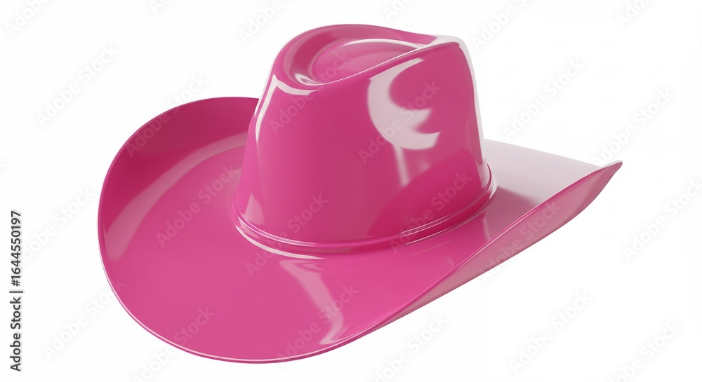 Pink cowboy hat with white design Pink cowboy hat with white design