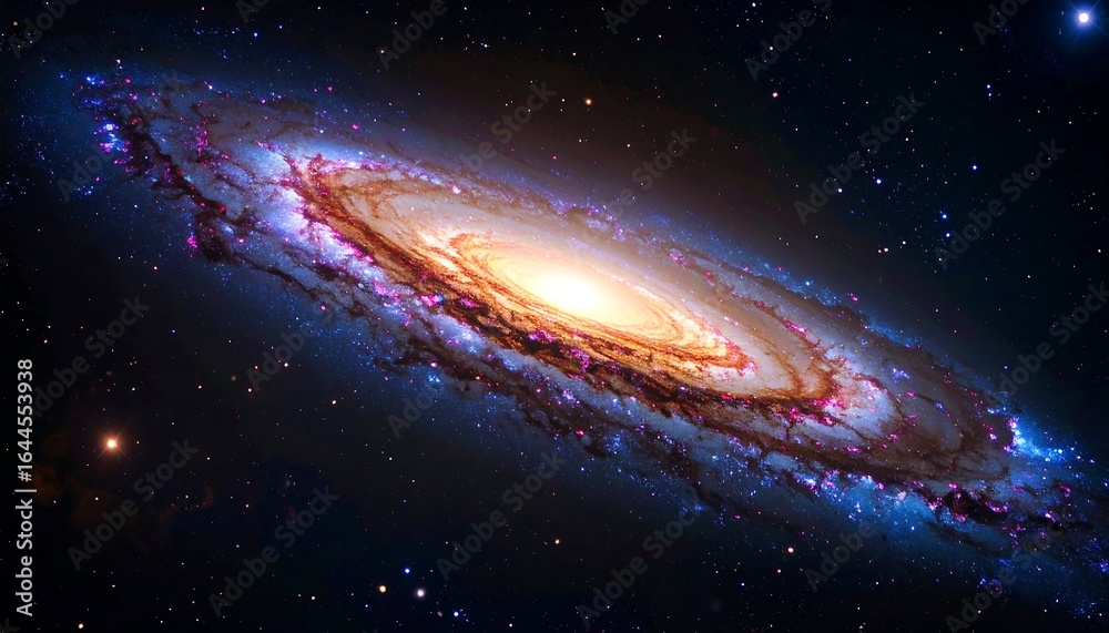 Fototapeta premium Spiral galaxy in deep space