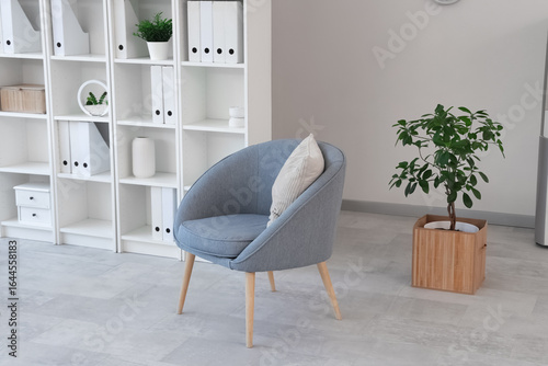 Interior of light office wi...