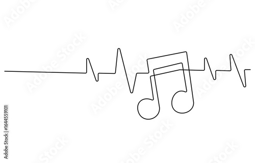 Music notes keys icon set, Music notes symbol, vector illustration. Music notes, song, melody or tune flat icons for musical apps and website, Music Notes and Symbols Set - Stock Vector Illustration