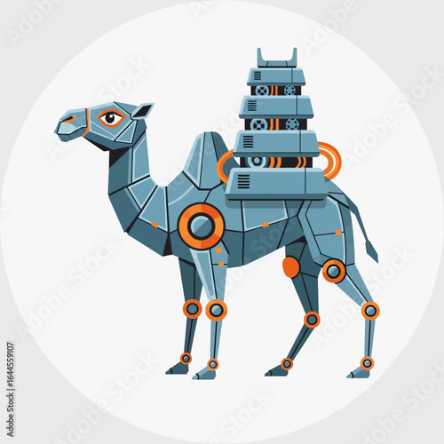 cyborg robot vector illustration