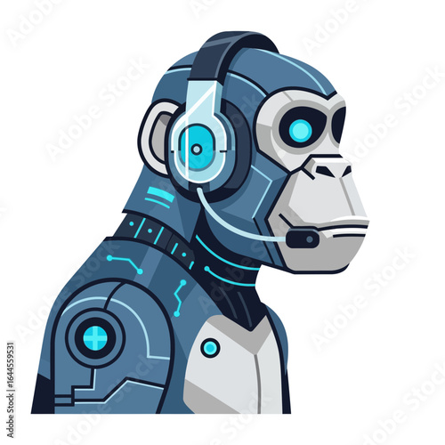 blue robot holding a blank sign