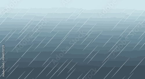 Abstract background with rain effect, shades of blue and gray creating depth atmosphere and a sense of tranquility and peacefulness