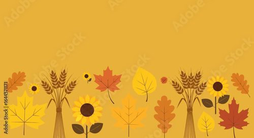 A delightful autumn harvest illustration showcasing nature's bounty in earthy tones