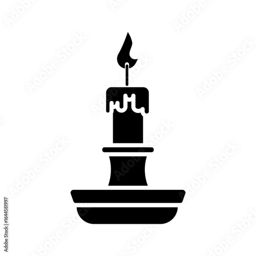 A linear style icon of candle  vector illustration, pictogram isolated on white background. color editable
