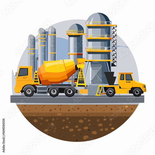 舗装材料製造業と道路建設用アスファルト生産工程