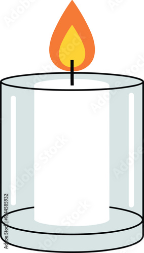 Simple Candle Flame Illustration