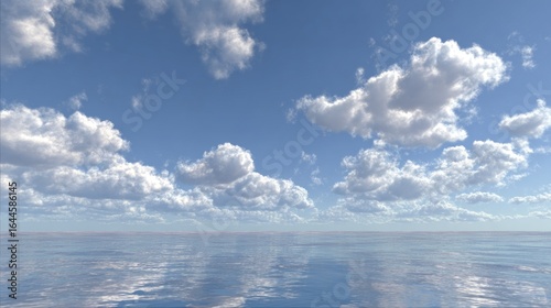 Calm, clear sky over a tranquil sea