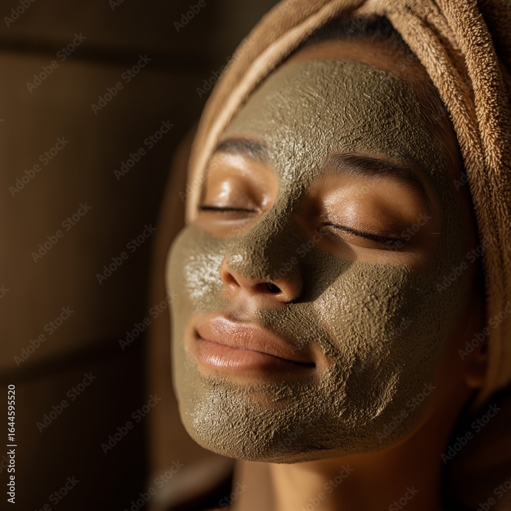 Luxury Spa Facial Skincare: Peaceful Grooming and Relaxation with Clay Mask, Natural Ingredients, and Nourishing Self-Care Serenity Luxury Spa Facial Skincare: Peaceful Grooming and Relaxation with Clay Mask, Natural Ingredients, and Nourishing Self-Care Serenity