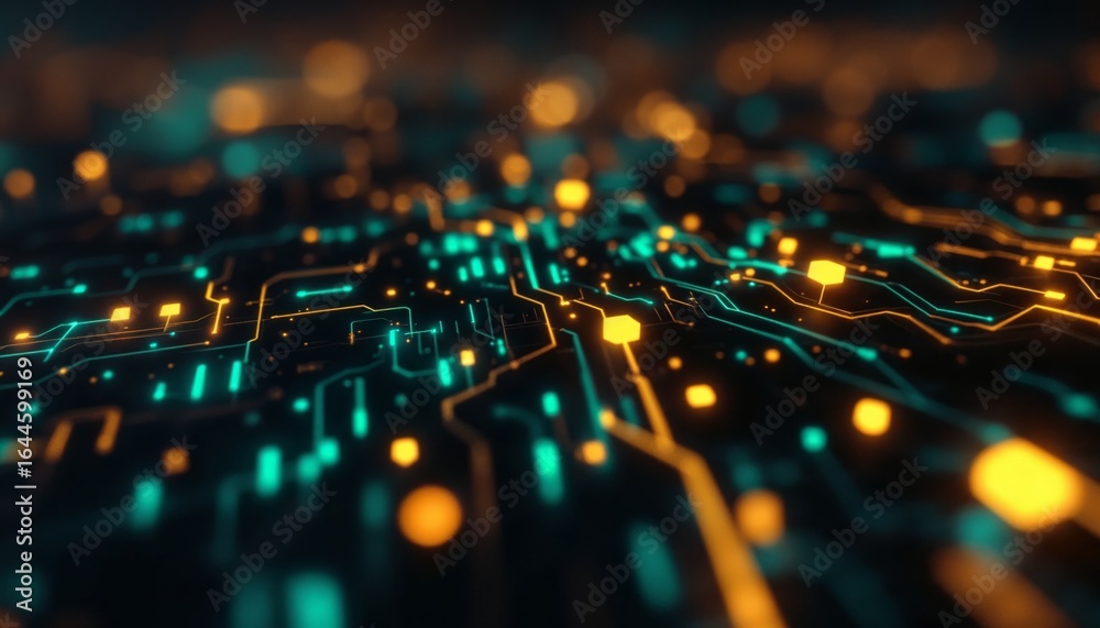 Obraz premium Intricate Abstract Matrix of Lines and Geometric Shapes Representing Advanced Coding and Technology Concepts in a Digital Environment