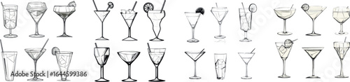 Glasses icons are designed as stylized models composed of triangle polygons