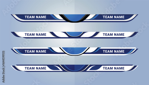 Sport Scoreboard Broadcast Graphic and Lower Thirds Template for soccer and football, vector illustration