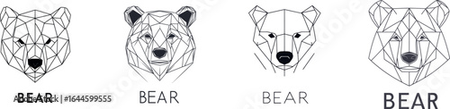 The bear is illustrated in a modern style as a stylized triangle polygonal model