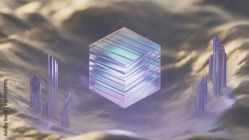 modern futuristic geometric style artwork, Modish geometric seamless pattern grainy textured abstract vector background, created with generative ai	
