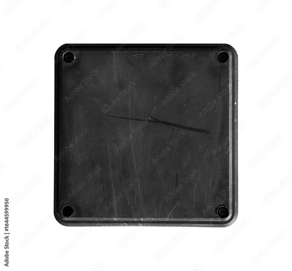 Fototapeta premium black square electrical box isolated