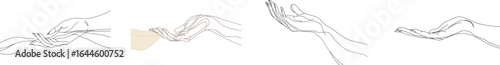 A one-line drawing on a white isolated background illustrates modern naked female thighs and legs