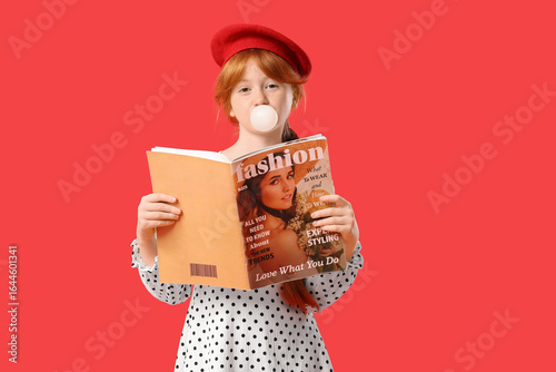 Cute ginger teenage girl wi...