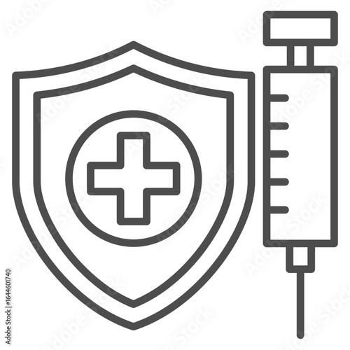 Vaccination Outline Icon Element For Design