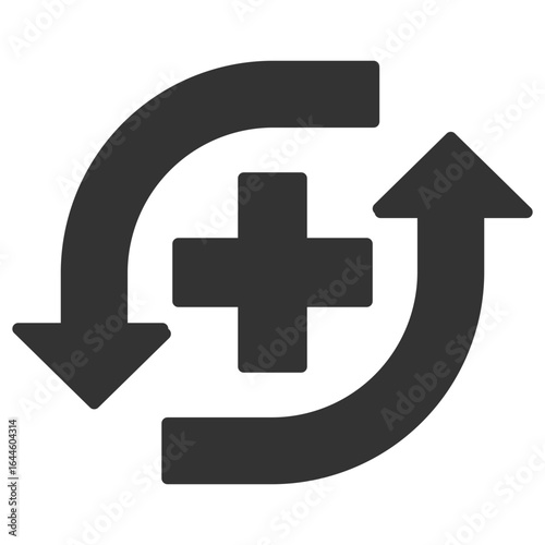 Recovery Glyph Icon Element For Design