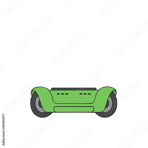Simple Illustration of a Lime Green Personal Transporter