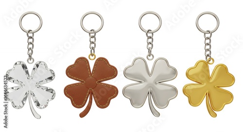 Four leaf clover keychains metal decorative accessories