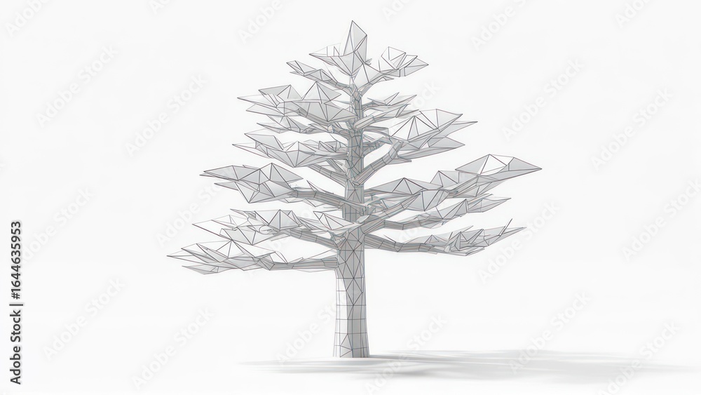 Fototapeta premium Geometric tree illustration