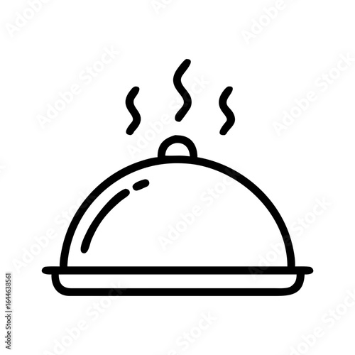 A steaming dish covered with a cloche indicating a delectable meal, suggesting freshness and culinary excellence.