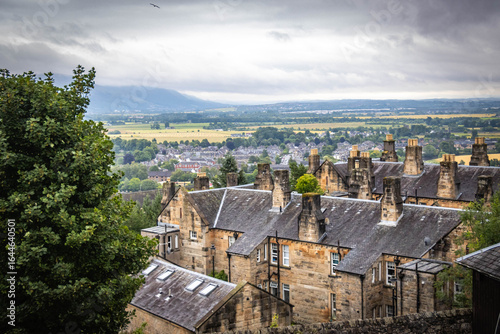 Bild auf Leinwand view from stirling castle, scotland, bannockburn, castle, william wallace, uk, m