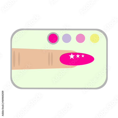 Painted nails, nail polish, aesthetics, symbol, icon.