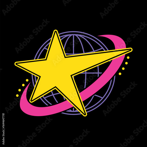 Photography Streetwear y2k aesthetic symbol element icon asset vector design set