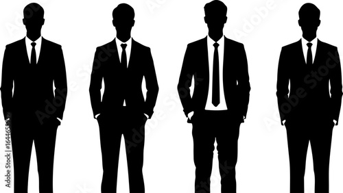 Men in Suits Silhouettes