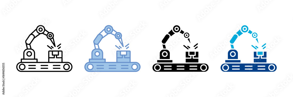 Obraz premium Manufacturing Engineering Icon Set Multiple Style Collection