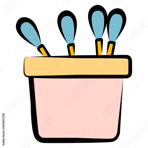 Cotton swab lineal color