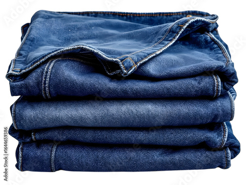 Folded Blue Jeans – Isolated