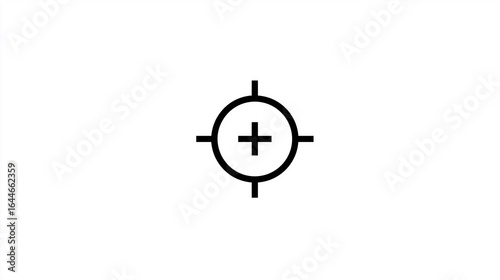 Crosshair Target Icon for Precision, Navigation, Gaming Design