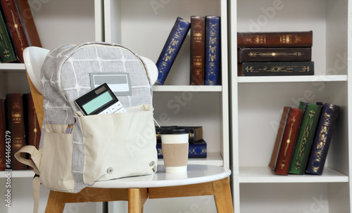 Backpack with calculator an...