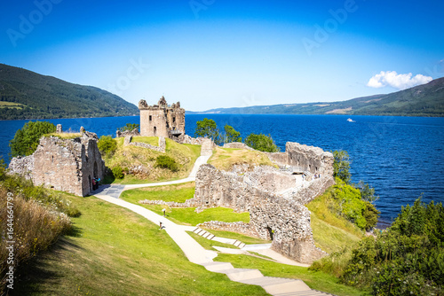 urquhart castle, loch ness, highlands, scotland, uk, ruins of castle