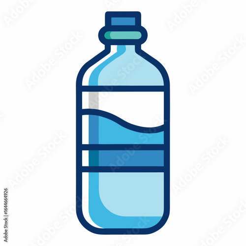 Plastic bottle of water isolated on white background