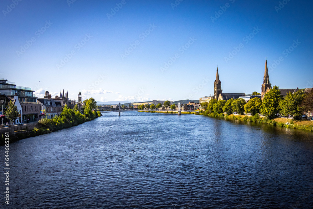 Naklejka premium Inverness, River Ness, Highlands, Scotland, uk, Europe
