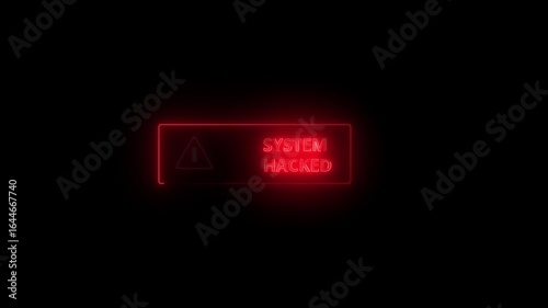System hack security breach computer hacking warning message hacked alert.System hack security breach computer hacking warning message hacked alert black mailing virus countdown until deletion.