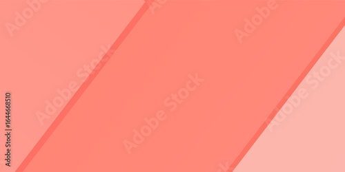 Living Coral abstract geometric paper background. Color Moder Arts. Simple Main trend concept. Solid three colorfull. Vector Illustration
