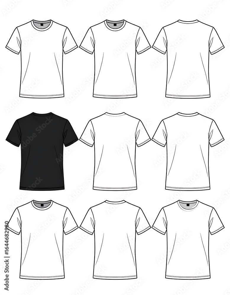 Blank T-shirt templates Blank T-shirt templates