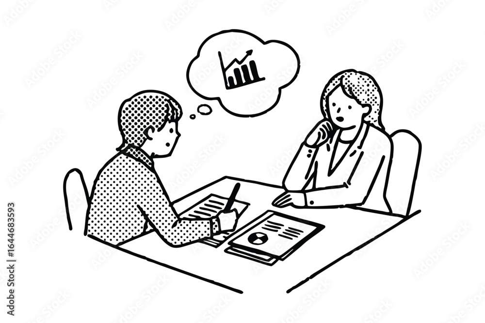 Business meeting with data charts and analysis discussion Business meeting with data charts and analysis discussion