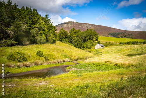 cottage in speyside, spey, valley, cairngorm, mountains, scotland, river, uk, heather