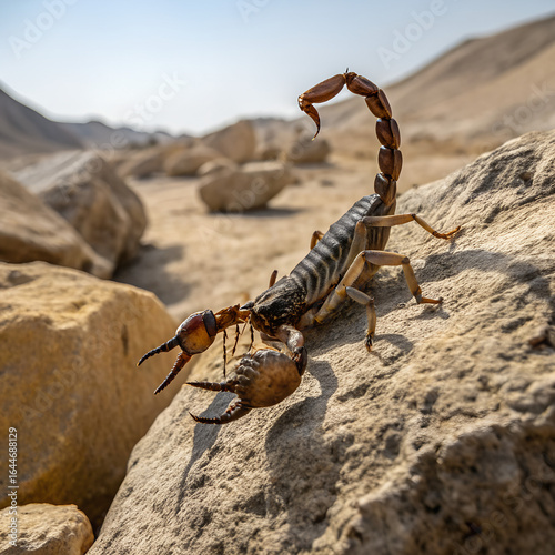 scorpion on the rock