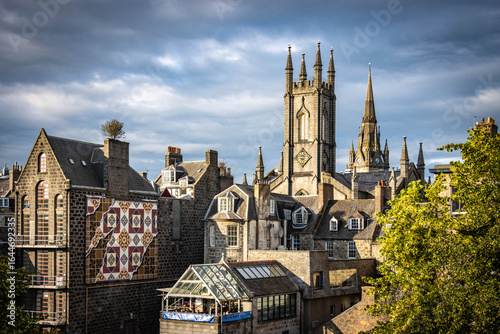 aberdeen, city centre, granite city, granite, historic building, scotland, uk, europe