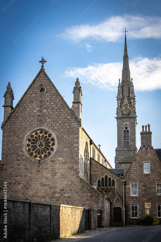 Naklejka premium aberdeen, city centre, granite city, granite, historic building, scotland, uk, europe