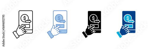 Transfer  Icon Set Multiple Style Collection